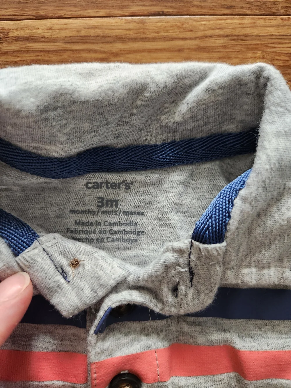 Carter's Baby Boy Gray Polo-Style One-Piece Summer Romper Shorts, 3 Months